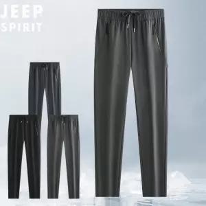 JEEP SPIRIT 남자 냉감 바지 시원한 여름 밴딩 빅 사이즈 사방스판 슬랙스