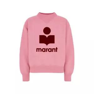 [이자벨 마랑] 이자벨마랑 26SS MOBY 벨벳 로고 맨투맨 버블검버건디 SW0003FA D1M04E