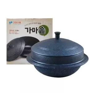 가마솥 24cm 양면마블코팅 찜냄비 만두찜기 업소용가마솥