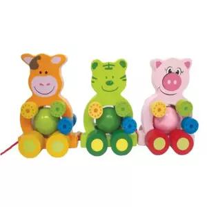 영유아 끌기 놀이 색상 공부 자동차 원목 교구 장난감