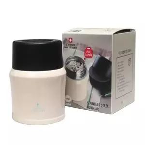 [셀러에이드]350ml 아이보리 보온죽통 국통 도시락통 밀리터리 죽포장용기