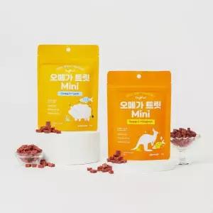 드룰린 강아지 영양 간식 교육 훈련 미니 트릿 오메가3 캥거루 45g + 양고기 45g SET