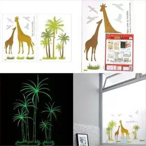 예쁜 ZL59CS15 벽 장식 윈도우 스티커 데코 창문 꾸미기 기린