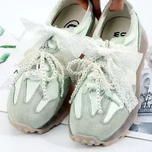 실버 운동화 꾸미기 리본 장식 뉴발 진주 커스텀 신꾸 진주 실버