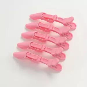 [에스에스_62]헤어집게핀 악어 머리손질 헤어 세트 핑크