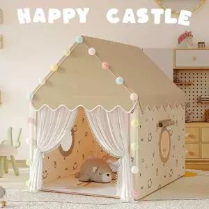실내 놀이 텐트 하우스 포함 소형 베이지 플레이 장식용품
