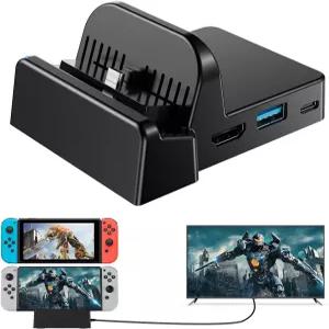 스위치용 DUXICEPIN 도킹 스테이션 ？ USB 3.0이 장착된 휴대용 TV 도크 충전기 여행용 오리지널 도크(코드