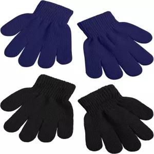 쿠라비 2쌍 두꺼운 매직 글러브 용 겨울 신축성 따뜻한 풀 핑거 장갑