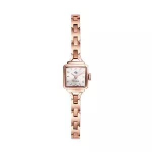 로즈몽 RS74-05 하이브리드 티 로즈 스퀘어 여성 메탈 손목 시계