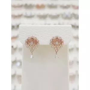 세이브존01 조안 큐빅 꽃 드롭 귀걸이 spe1344 (35149559)