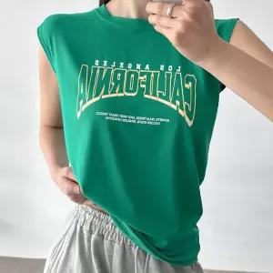 여자 페스티벌 여름민소매 레터링 바캉스룩 스판 나시_4