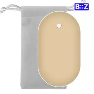 비즈 조약돌 USB 충전식 손난로 보조배터리 양면발열 휴대용 전기 전자핫팩 베이지 다량주문 레이저인쇄