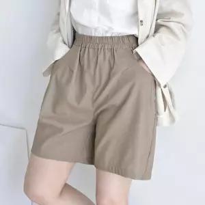 데일리 베이직 프렌치 여자 린넨 밴딩 반바지팬츠 넨팬츠 여름 시원한 넨바지 밴팬츠