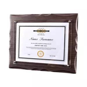 크라운 허가증 상장 액자 (A4 월넛) DK85표창장 사진 A4 장식 탁상 인테리어 포토프레임