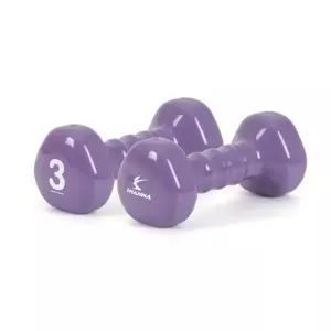 아이워너 PVC 삼각아령 3kg 스모키라벤더홈트레이닝 집에서운동하기 근력 헬스장 기구 고무 덤벨 육각 국산