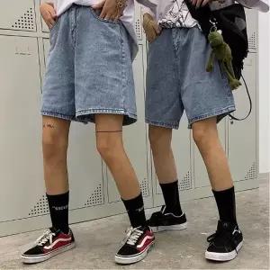 5부 데님 여름 청반바지 여성반바지 편한 뒷밴딩 팬츠