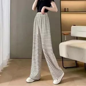 스트라이프 밴딩 여름 와이드팬츠 바지 여자 시원한