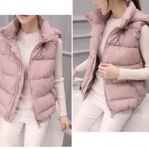 프리미엄 여성 여자 경량 패딩 조끼 따뜻한 느낌 겨울 방한용품 짧은 오토바이