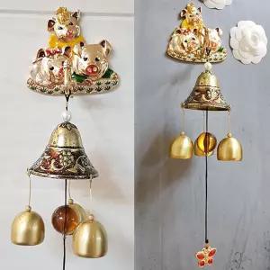 福돼지패밀리 문종도어벨 집들이선물 인테리어소품 도어벨 현관