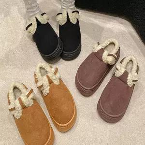 여성 겨울실내화 사무실 방한 데일리 푹신한 양털신발 슬리퍼 발편한 뽀글이 따뜻한 한슬리퍼 안감 퍼슬리