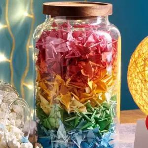 학종이보관병 투명화병 종이학유리병 종이접기 스몰 작은