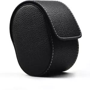 Oirlv 럭셔리 가죽 시계 보관함 여행용 싱글 케이스 보석 선물 상자 (블랙)