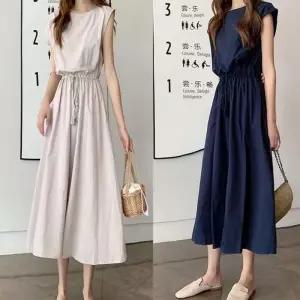 [라일리여성의류] Rly 까이유 민소매 원피스 치마 롱 빅사이즈 루즈핏