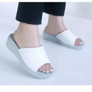 국내제작 이중창 중굽 민자 슬리퍼 사무실 쿠션 여성 오피스 간호 실내화