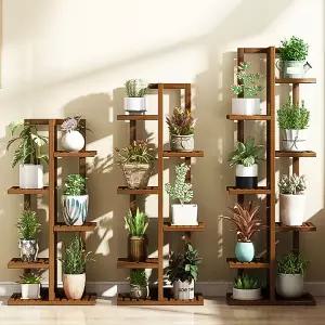 사다리형 화분진열대 베란다 거실 다육이 화분선반 인테리어 정리대 다크그레이