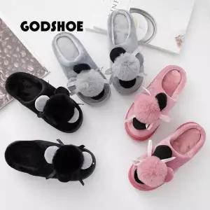 [갓슈] 를로럴 방울 통굽슬리퍼 털슬리퍼 방한화 (S3582972)