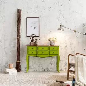 [퍼니프랑] 수입 유럽형 빈티지 엔틱가구 RG 22 6D 그린 화장대 콘솔