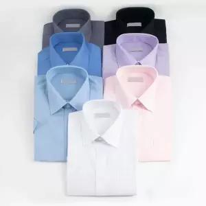 [하프클럽/중년의품격]솔리드 반팔 드레스 와이셔츠 7색상