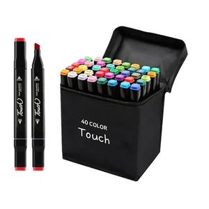 트윈 터치 마카펜 천케이스 40색 ( 미술도구 미술재료 마커펜 디자인 컬러링 세트 용품