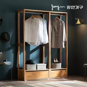 장인가구 세이 원목 드레스룸 1400 옷장 1단 서랍형