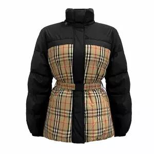 [버버리] 여성 리버시블 체크 퍼퍼 패딩/블랙/80794761