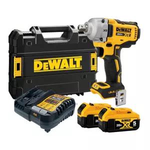 디월트 DCF892P2T 충전 미드토크 임팩 렌치 20V 5.0Ah 배터리 2개 세트