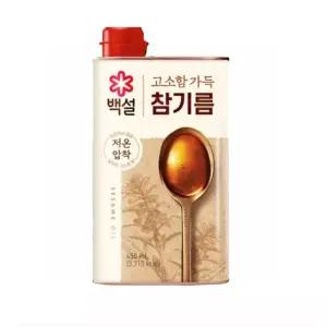 [CJ](의정부점) 백설 고소함가득 참기름 450 ML(캔)