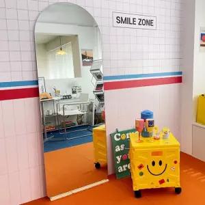 니스 비산방지 노프레임 아치형 전신거울 600x1700