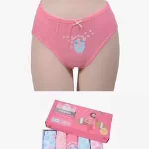 귀여운 캐릭터 면100 여아동 삼각팬티 5매입/팬티/유아/심플/디자인/어린이/여자/아이/순면/삼각/여아/아동