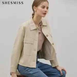 [쉬즈미스(SHESMISS)] 플랩포켓 페이크 레더 자켓 (택가격 278000원)