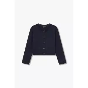 [엠포리오아르마니주니어](강남점)로고 자카드 라운드 넥 가디건(0465162004)