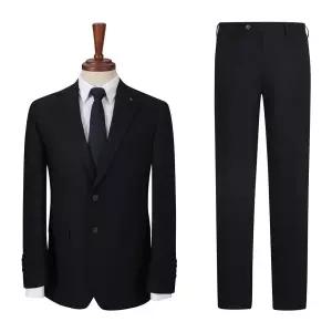 [롯데백화점]파렌 [24S/S] 파렌하이트 멜란지네이비 크리스피노 조직 싱글 수트 자켓 FIJAA2533