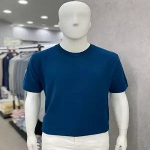 [트루젠]남성 쿨 워셔블 인견 레이온 폴리 라운드넥 U넥 여름 반팔 니트 티