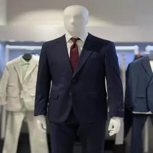 [트루젠][트루젠] 트루젠 이태리 마르조또 울100 네이비 슬럽조직 기본핏 스