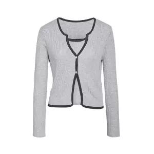 [롯데백화점]제이제이지고트 나시셋업 심플 배색 가디건 GR4N1CD431