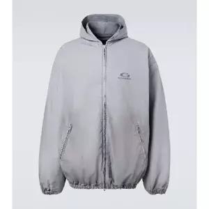 발렌시아가 코튼 립스탑 집업 재킷 TP559440634