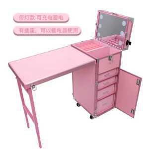 이동식 메이크업박스 조명 캐리어 테이블 미용 제품 작업대