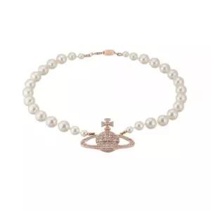 [비비안웨스트우드] 원 로우 펄 바스 초커 목걸이 로즈골드 141643598