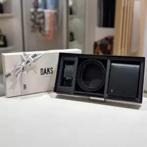 [닥스](센텀시티점)[지갑벨트세트] 로고장식 블랙 반지갑&블랙 엠보가죽 자동벨트 DBWA5E915BKDBBE5E992BK