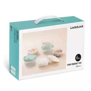 락앤락 햇쌀밥용기 세트 300ml 6EA / 스팀홀 전자렌지 밥보관 용기 선물세트